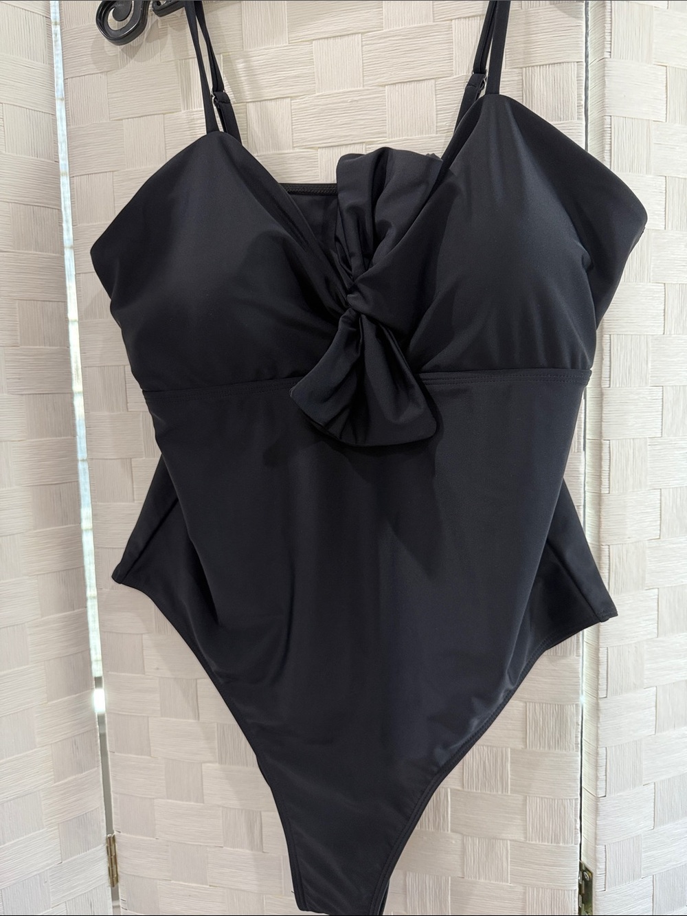 Women’s Black Twist-Front Swimsuit